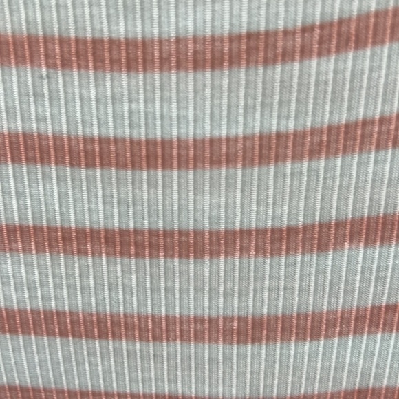 Ivory and Blush Striped T-Shirt Dress - Picture 3 of 3